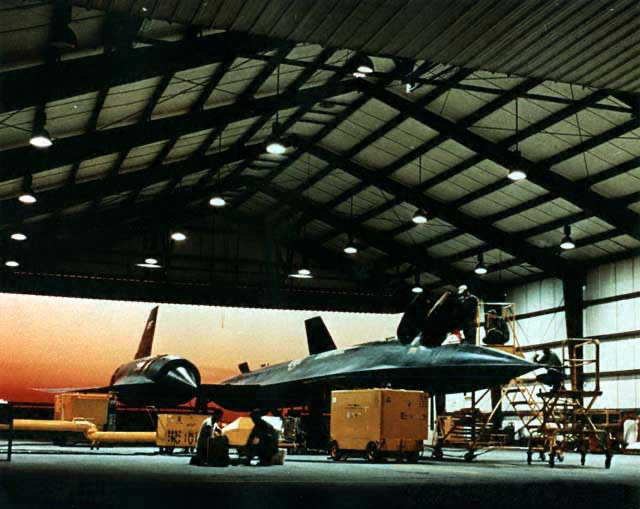 SR-71 Blackbird in Hangar